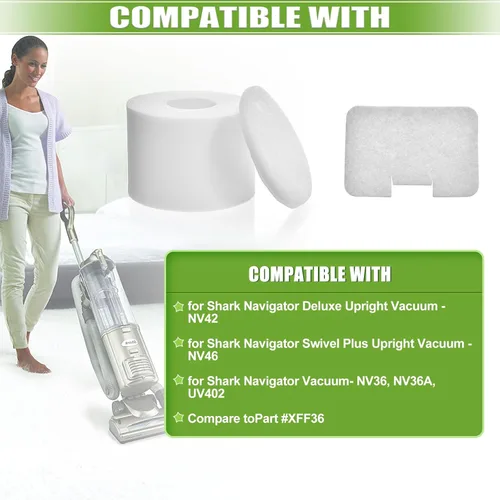 Miniatura 2 de Paquete de 6 filtros de repuesto para aspiradora vertical Shark Navigator Deluxe NV42, NV4226, NV46, NV44, NV4626, UV402, NV36, pieza de filtro