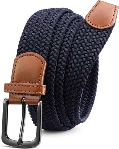 Miniatura 8 de CHAOREN Cinturón para hombre, cinturón de golf trenzado elástico para hombres de 1 3/8 pulgadas, regalo para pantalones de golf, pantalones cortos