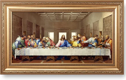 Miniatura 26 de A&T ARTWORK La Última Cena de Leonardo Da Vinci Las reproducciones de arte clásico mundial, impresiones de lienzo Giclee, arte de pared