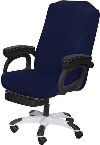 Miniatura 24 de SARAFLORA Paquete de 2 fundas para sillas de oficina, fundas elásticas para sillas de escritorio, fundas extraíbles para silla de oficina con Negro