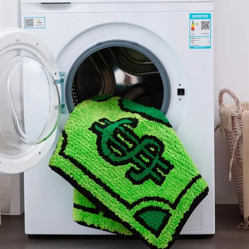 Miniatura 8 de RoomTalks Linda alfombra de dinero de 3 x 5 pulgadas, divertida, pequeña, para dormitorio de niñas, niños, baño, cocina, dormitorio, antideslizante