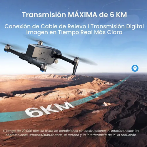 Miniatura 4 de Holy Stone HS600D Dron con cámara para adultos, video 4K/30fps, foto 48MP/8K, cardán de 3 ejes con EIS, resistencia al viento nivel 6, tiempo