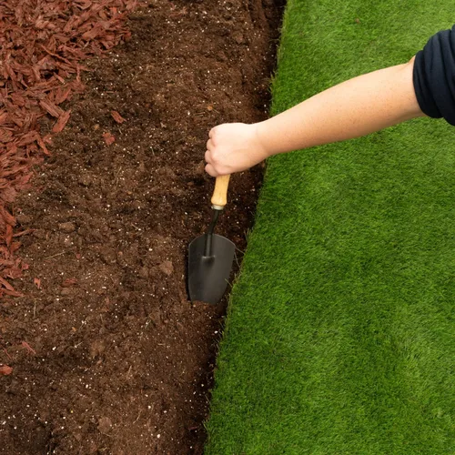 Miniatura 3 de EasyFlex Borde compuesto para excavar paisaje con estacas de anclaje, borde superior recto de 4.5 pulgadas, borde de borde de jardín, kit de 20 Negro
