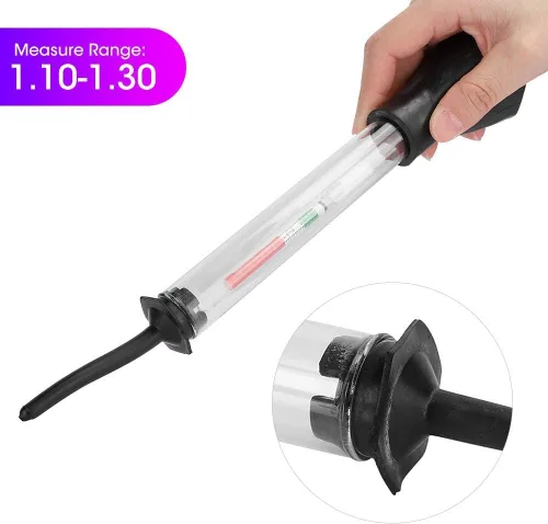 Miniatura 3 de Acouto Hidrómetro de batería, herramienta de hidrómetro de electrolitos de batería, probador de medidor de densidad electrohidráulico de detección