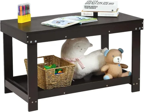 Miniatura 9 de Costzon - Mesa de actividades para niños 2 en 1 con almacenamiento, mesa patentada para bloques de construcción con tablero para manualidades