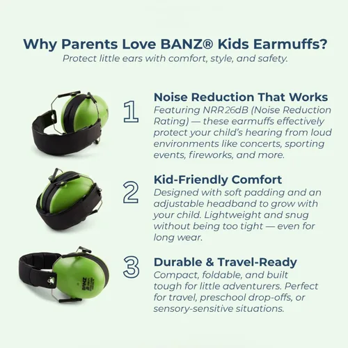 Miniatura 9 de Baby Banz Orejera de protección auditiva para bebes, para mayores de 3 meses, talla única , Azul