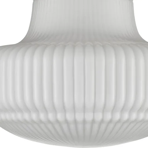 Miniatura 2 de CLAXY - Lámpara de techo moderna dorada con pantalla acanalada semiempotrada Dimmable E26 Based, Indoor Light, Ribbed Milk Glass Lampshade Light