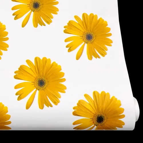 Miniatura 12 de Yifely Revestimiento de estante extraíble para encimeras de papel para cubrir gabinetes de cajones antiguos de apartamentos, margarita amarilla