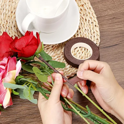 Miniatura 6 de PATIKIL Cintas florales de 30 yardas, 6 rollos de cinta de floristería, papel crepé, ramos de flores, cintas impermeables para envolver tallos