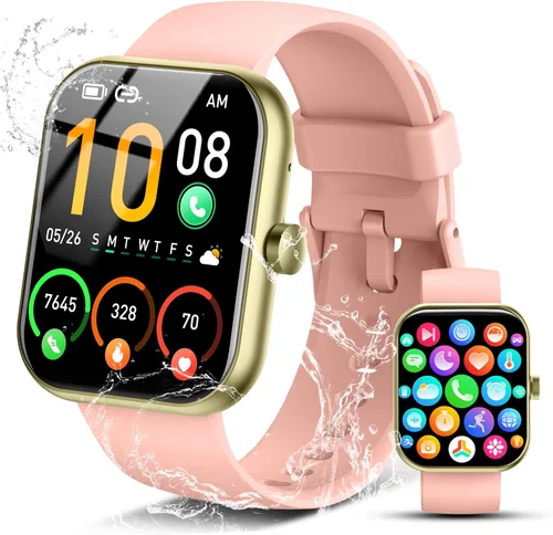 2026 Smart Watch for Men Women (Answer/Make Call), 1.96" HD Fitness Tracker Running Watch,IP68 Waterproof,Pedometer, Sleep/Step/Activity/Heart Rate