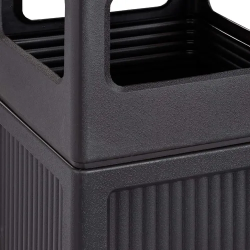 Miniatura 13 de Safco Products Canmeleon - bote de basura para interiores y exteriores, con tapa abierta, color negro, cinco paneles acanalados, capacidad de 30