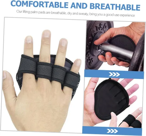 Miniatura 2 de 1 par de guantes de gimnasio para hombre, guantes de gimnasio para hombres, guantes de entrenamiento para levantamiento de pesas, almohadilla