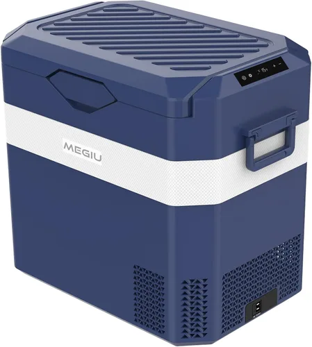 Miniatura 13 de Megiu Refrigerador portátil de 12 V de 12 V de 32 cuartos de galón de 12 voltios congelador compresor enfriador 12V/24V DC 110 ~ 240 V CA para Azul