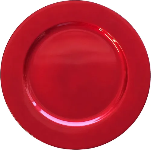 Miniatura 8 de Platos Base Plateados, Juego de 6 Platos Base para Servir para Mesa de Comedor, Boda, Eventos - 13 Pulgadas plateado (Round-Silver)