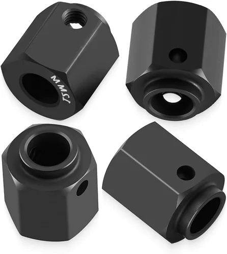 Miniatura 4 de RCLIONS Aluminio 0.472 in Hex Wheel Hex Hubs para TRX4 1/10 RC Crawler Car (negro)