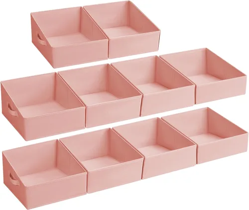 Miniatura 44 de DIMJ Contenedores de almacenamiento trapezoidales para ropa, 4 paquetes organizadores de armario y cestas de almacenamiento, cestas plegables