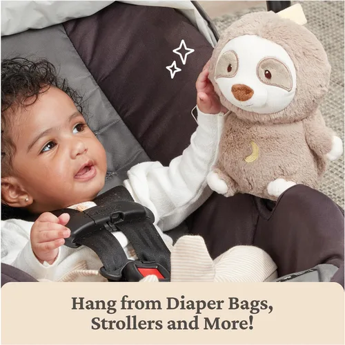 Miniatura 3 de GUND Baby Lil' Luvs On The Go Calmante de Perezoso para Bebés y Recién Nacidos, Animal de Peluche de Perezoso, Juguete con Sonido, Marrón/Crema, 6