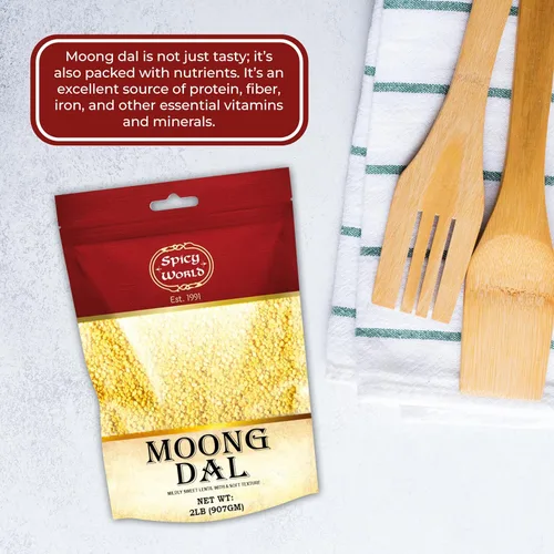 Miniatura 7 de Moong Dal 2 libras (frijoles secos divididos) ~ Lentillas doradas indias ~ 100% natural y puro – por Spicy World