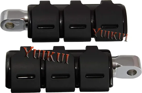 Miniatura 26 de Cromado o negro motocicleta Premium universal trasero pie clavija para pasajero con adaptadores de montaje macho para Honda VTX 1300 C/R/S/T Estilo2