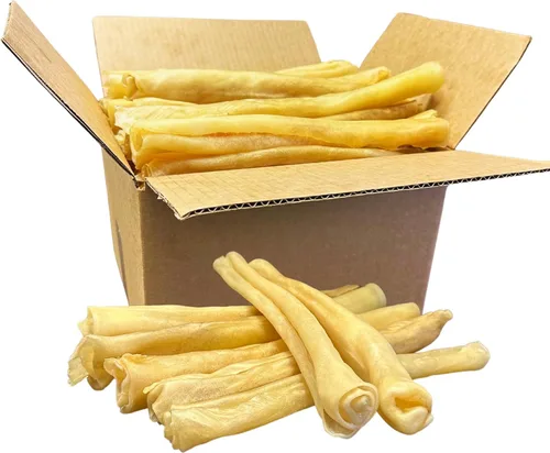 Miniatura 10 de Amazing Dog Treats Pequeña barra de colágeno – (6 pulgadas – 8 unidades) – Rollos de mejillas de carne de res de colágeno para perros – Palitos