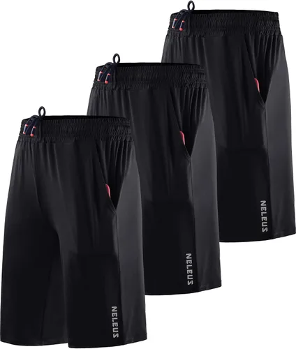 Miniatura 23 de NELEUS Pantalones cortos de correr ligeros para mujer, pantalones cortos atléticos de entrenamiento para yoga con bolsillo