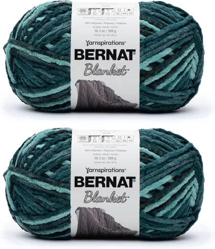Miniatura 29 de Bernat - Estambre para mantas súper esponjoso acrílico, 2 paquetes de 300g/10.5 onzas, #6, chenilla gruesa de peso pesado para tejer y crochet