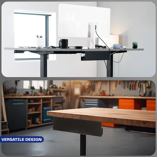 Miniatura 6 de VIVO - Bandeja de gestión de cables para debajo del escritorio de 17 pulgadas, soporte para extensión de alimentación, organizador de cables