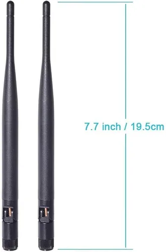 Miniatura 3 de Bingfu Antena WiFi de doble banda 2.4GHz 5GHz 5.8GHz 6dBi RP-SMA macho y cable de extensión de 7.9 in 8 pulgadas, paquete de 2 unidades para tarjeta