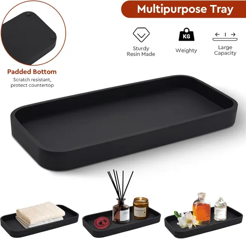 Miniatura 5 de Conjunto de accesorios de baño, 4 piezas de accesorios de baño de vidrio ámbar - Dispensador de jabón de loción, soporte para cepillo de dientes