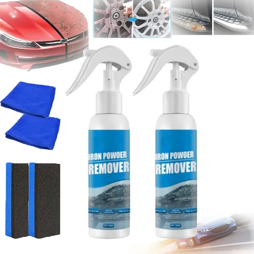 RJDJ Spray de eliminación de óxido para automóvil, limpiador de pintura de metal, removedor de óxido, limpiador multifuncional de hierro para 2 pzas