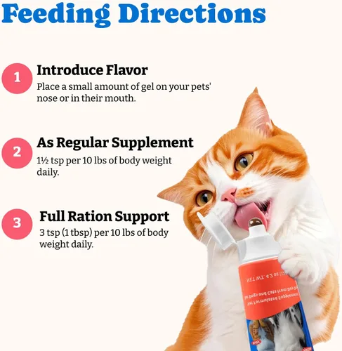 Miniatura 7 de Gel nutricional de calostro bovino para perros y gatos - Suplemento alto en calorías para perros y gatos, apoya el apetito por los gatos, apoyo