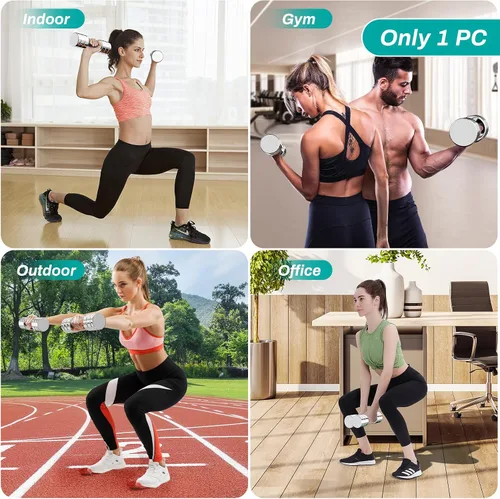 Miniatura 8 de LIFERUN Single Steel Adjustable Dumbbell, 5/10/15lb Free Weight Single Dumbbell, Non-Slip and Comfortable Foam Handle, Adjustable Single Dumbbell