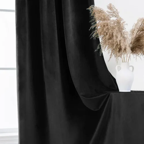Miniatura 7 de PLEASANT BOULEVARD Cortinas de terciopelo [2 paneles] elegantes para sala de estar, dormitorio, cuarto de bebé, cortinas para oscurecer
