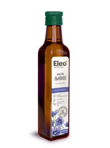 Eleo Siberian - Aceite de linaza natural de grado alimenticio, vegano extra virgen y prensado en frío para uso interno y externo, 8.5 fl oz | 8.5 fl