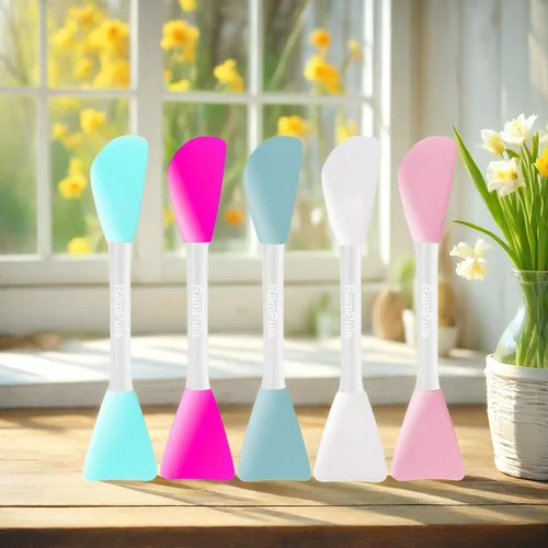 Miniatura 2 de RamPula Cepillo de silicona para máscara facial, cepillo aplicador de máscara de barro facial flexible para aplicar máscara facial, máscara