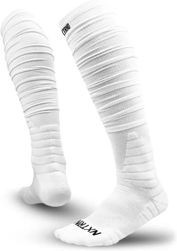 Nxtrnd XTD - Calcetines de fútbol americano fruncidos, calcetines deportivos acolchados extralargos para hombres y niños