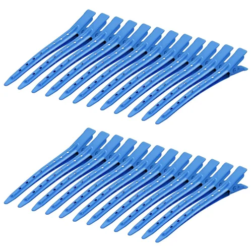 Miniatura 25 de 24 Paquetes de Pinzas Pico de Pato, Bantoye 2.75 Pulgadas Pinzas de Cocodrilo Rizadoras de Metal Antioxidante con Agujeros para Peinado del Cabello