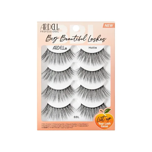 Ardell Big Beautiful Lashes BBL Hottie - Pestañas postizas voluminosas con textura esponjosa para un aspecto dramático de ojos, 4 pares