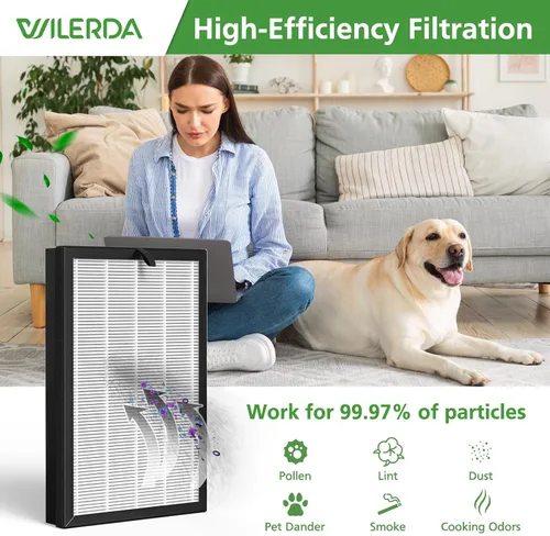 Miniatura 4 de Paquete de 2 filtros de repuesto H05, compatibles con HIMOX H05 Air Puri, filtro HEPA (no compatible con HIMOX H04)