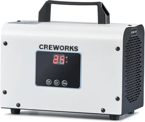 CREWORKS Generador de ozono digital, máquina de ozono de alta capacidad de 38000 mg/h para eliminación de olores de humo de coche, hogar, mascotas,