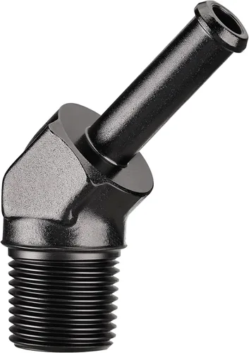 Miniatura 8 de EVIL ENERGY 3/8" NPT macho a 1/2" adaptador de montaje de púas 45 grados aluminio negro