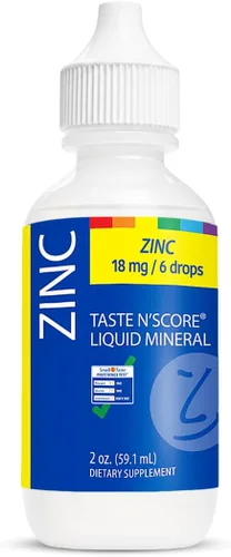 Suplemento mineral iónico líquido de zinc Taste N' Score 100% puro; 18 mg; 118 porciones