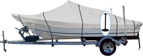 Miniatura 9 de NEXCOVER Soporte para cubierta de barco, paquete de 2 postes ajustables de ABS (12 pies a 54 pies), postes de cubierta de barco