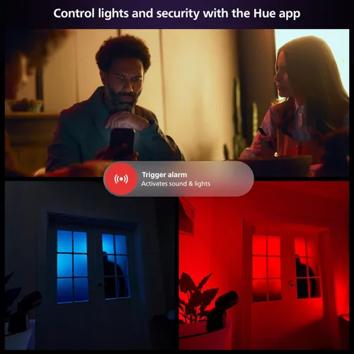 Miniatura 5 de Philips Hue Cable anticaída para cámara segura, plateado, paquete de 1, hecho para uso en exteriores, se conecta a la unidad de fuente