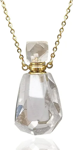 Miniatura 20 de Perfume Bottle Necklace Heart Shape, Amethyst Necklace Healing Crystal for Women, Essential Oil Diffuser Bottle Necklace Jewelry for Liquid