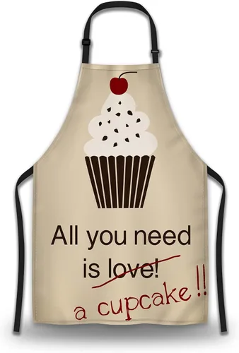 Delantal de hornear para hombres, All You Need Is a Cupcake Craft Delantales para mujeres para cocina, cocina, restaurante, barbacoa, pintura,