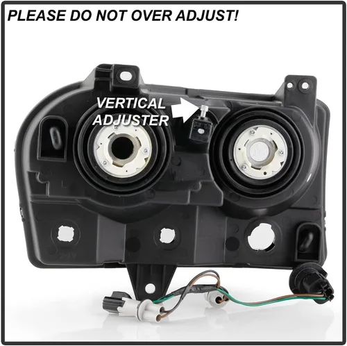 Miniatura 6 de ACANII - Faros delanteros halógenos negros para Chrysler 300 2005-2010, faros delanteros de repuesto para el lado del conductor + del pasajero