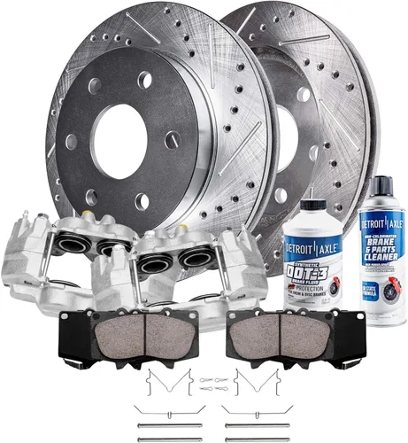 Miniatura 79 de Detroit Axle - 4 rotores de freno para Chevrolet Cruze Volt Orlando Verano, rotores de freno de disco perforados y ranurados de repuesto : rotor