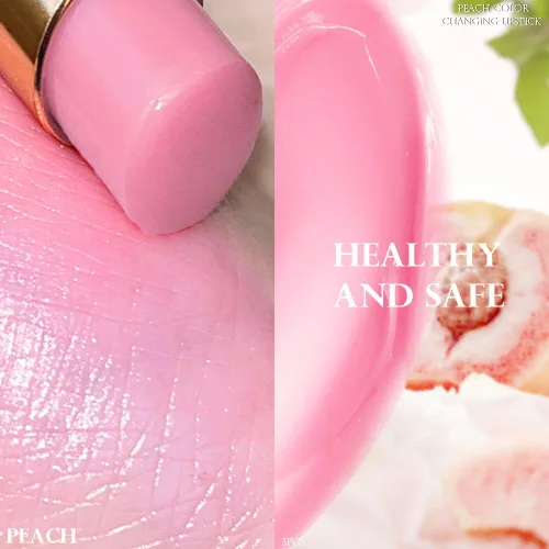 Miniatura 2 de evpct 3 Piezas Lápices Labiales Mágicos que Cambian de Color de Larga Duración Impermeables 24 Horas Original para Mujeres, Melocotón Fresa Arándano