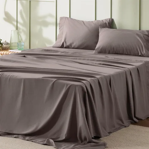Miniatura 47 de Bedsure Sábanas de tamaño King – Sábanas suaves para cama de tamaño King, 4 piezas de hotel de lujo verde menta, juego de sábanas refrescantes de 11